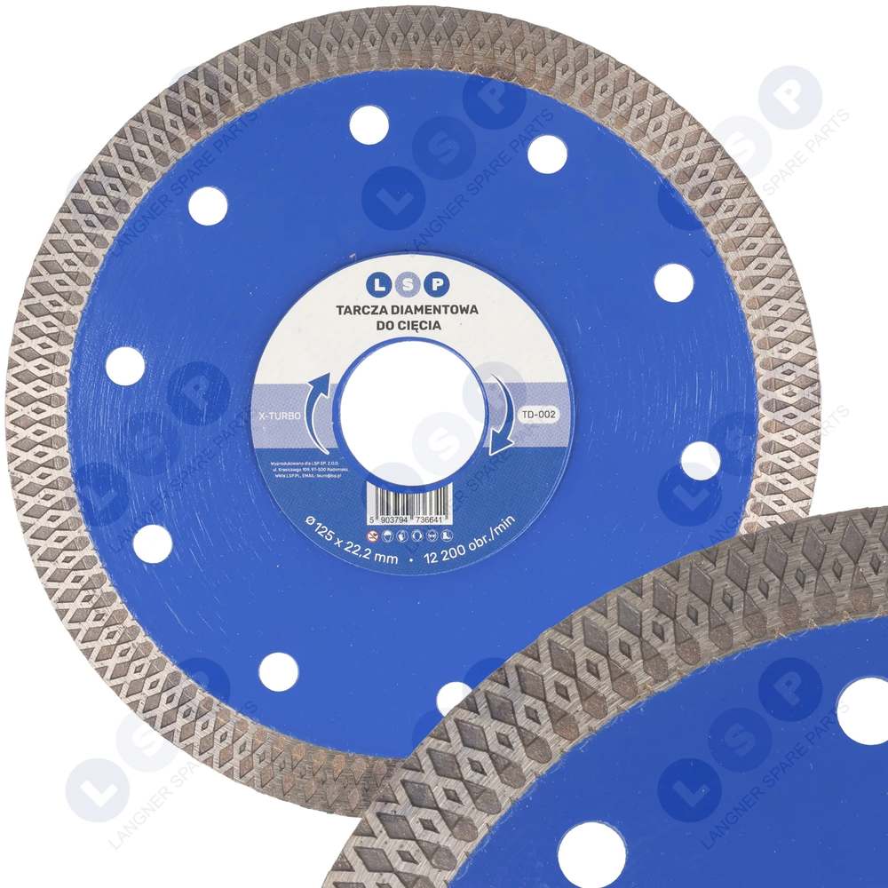 Diamantový kotúč na rezanie kameninových dlaždíc 125MM X-TURBO